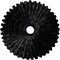 Ekena Millwork Eryn Ceiling Medallion (Fits Canopies up to 4"), 24 3/4"OD x 3 1/4"ID x 1 7/8"P, Jet Black CM24ENBLF - alternate 1